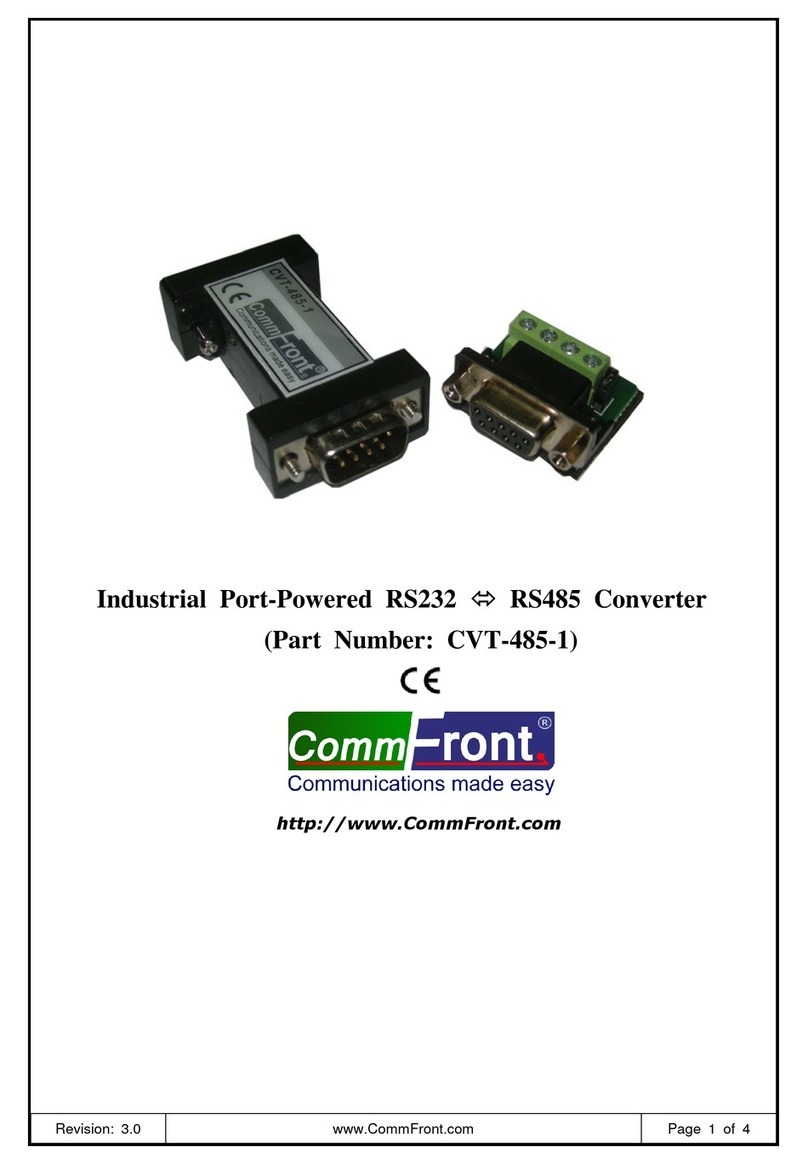 CommFront CVT-485-1 User manual