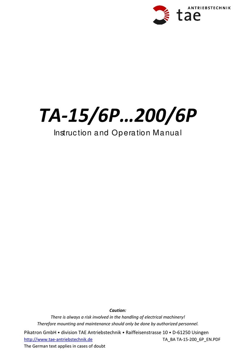 tae TA-15/6P Instruction and operation manual