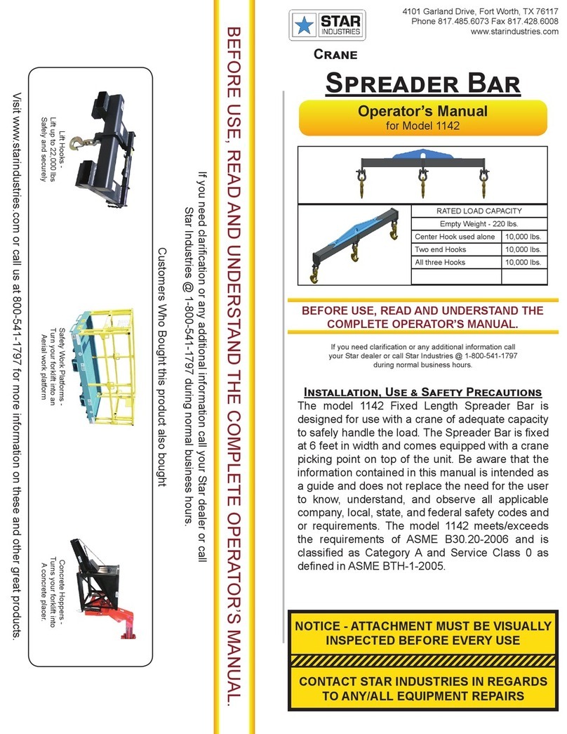 STAR INDUSTRIES 1142 User manual