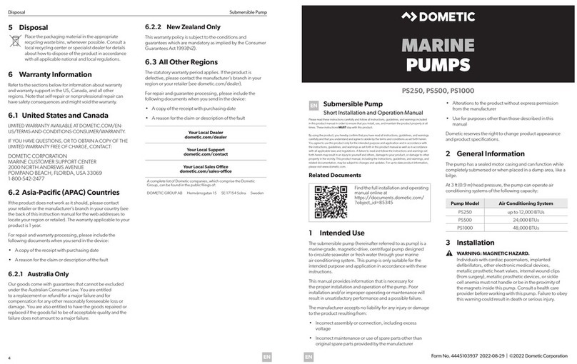 Dometic PS250 manual