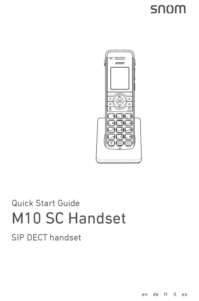 Snom M10 SC Handset quick start guide
