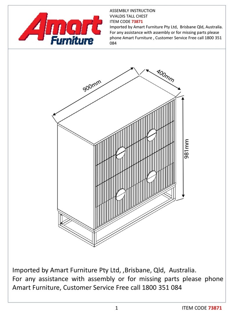 Amart Furniture VVALDIS 73871 Assembly instruction