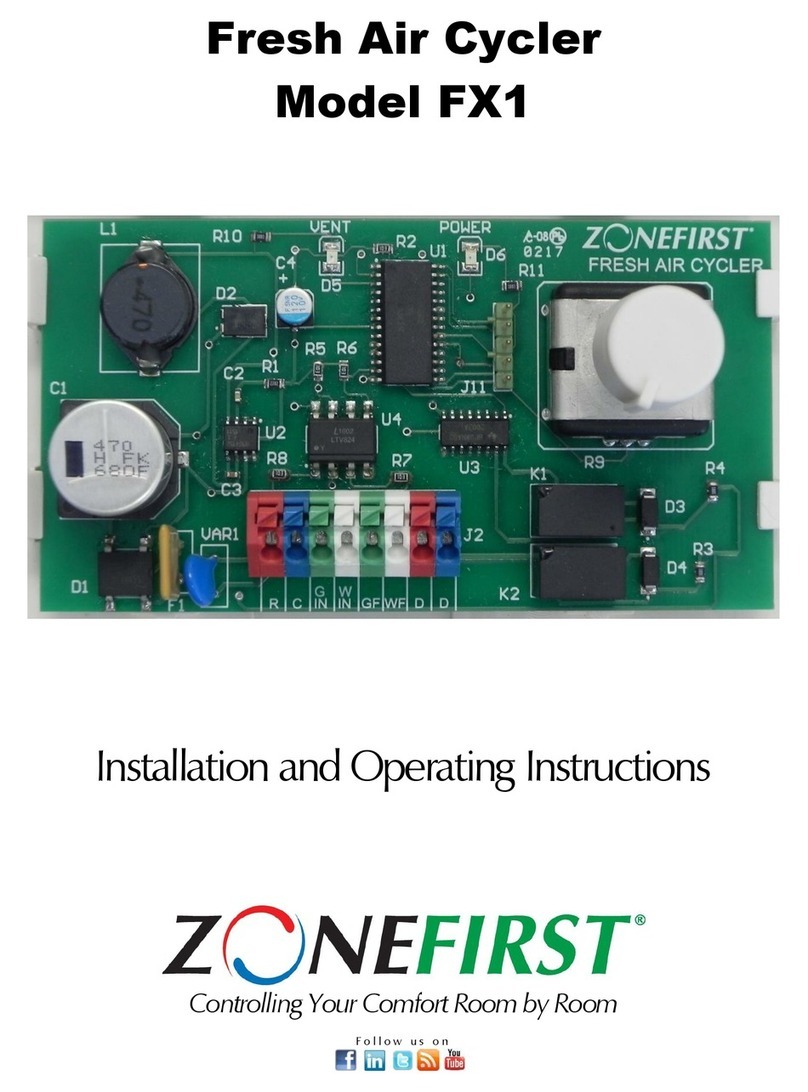 Zonefirst Fresh Air Cycler FX1 Installation and operating instructions