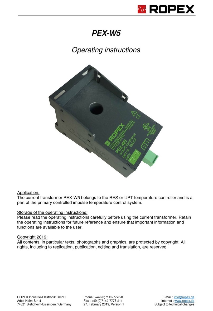 Ropex PEX-W5 operating instructions