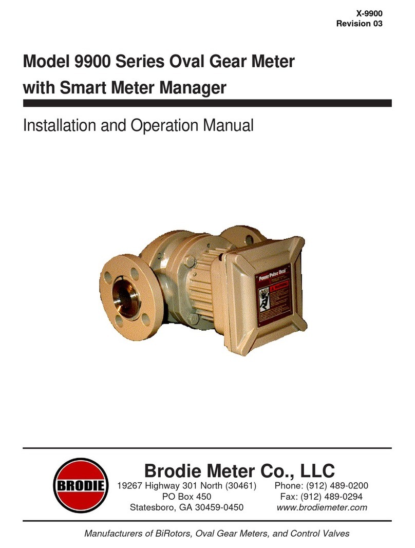 Brodie 9900 Series Installation and operation manual