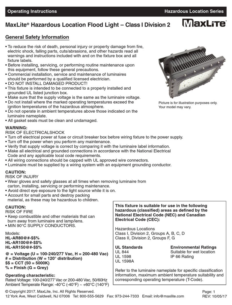 MaxLite HL-AR80 Series User manual