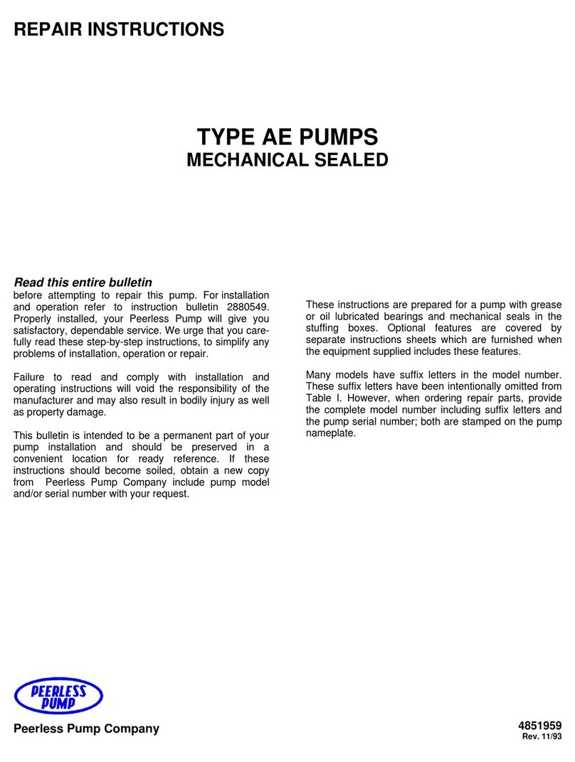 Peerless Pump AE Series Setup guide