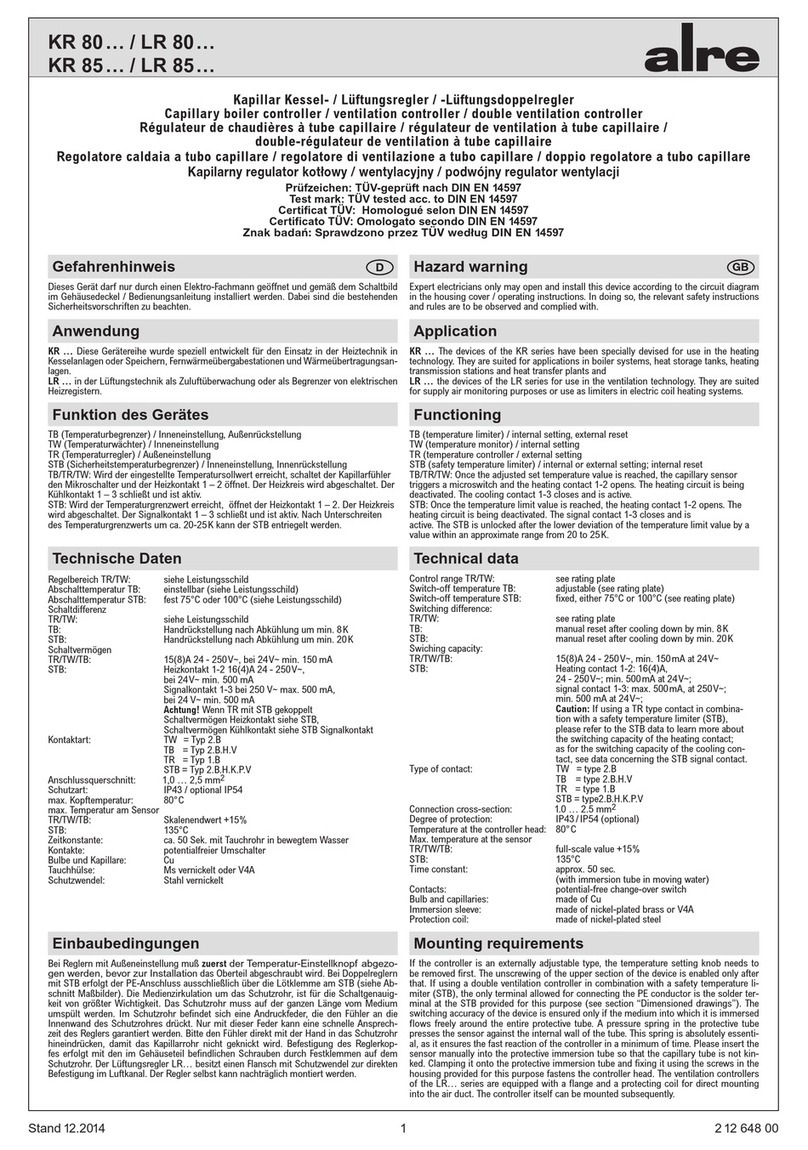 alre KR 80 Series User manual alre KR 80 Series User manual