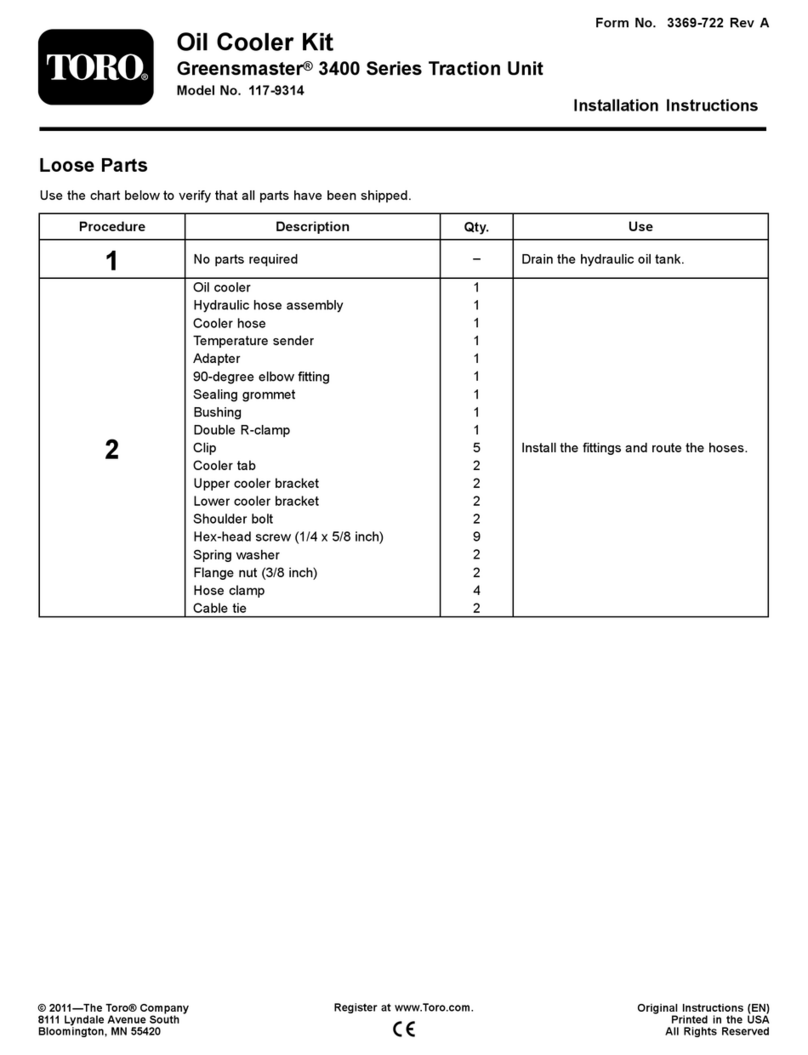 Toro 117-9314 User manual Toro 117-9314 User manual