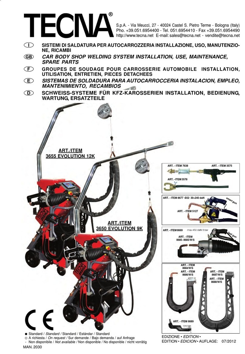 TECNA EVOLUTION 12K Installation, use & maintenance manual TECNA EVOLUTION 12K Installation, use & maintenance manual