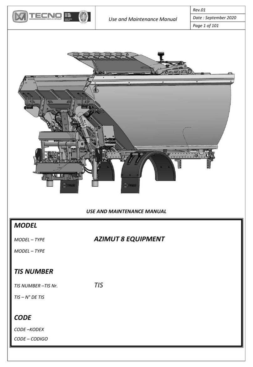 Tecno AZIMUT 8 EQUIPMENT Use and maintenance manual