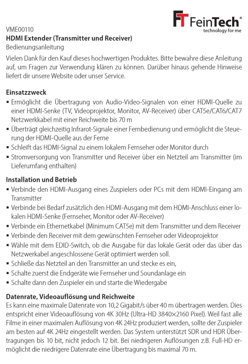 FeinTech VME00110 User manual