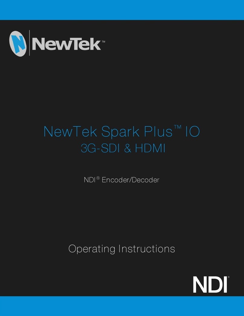 NewTek Spark Plus 3G-SDI operating instructions