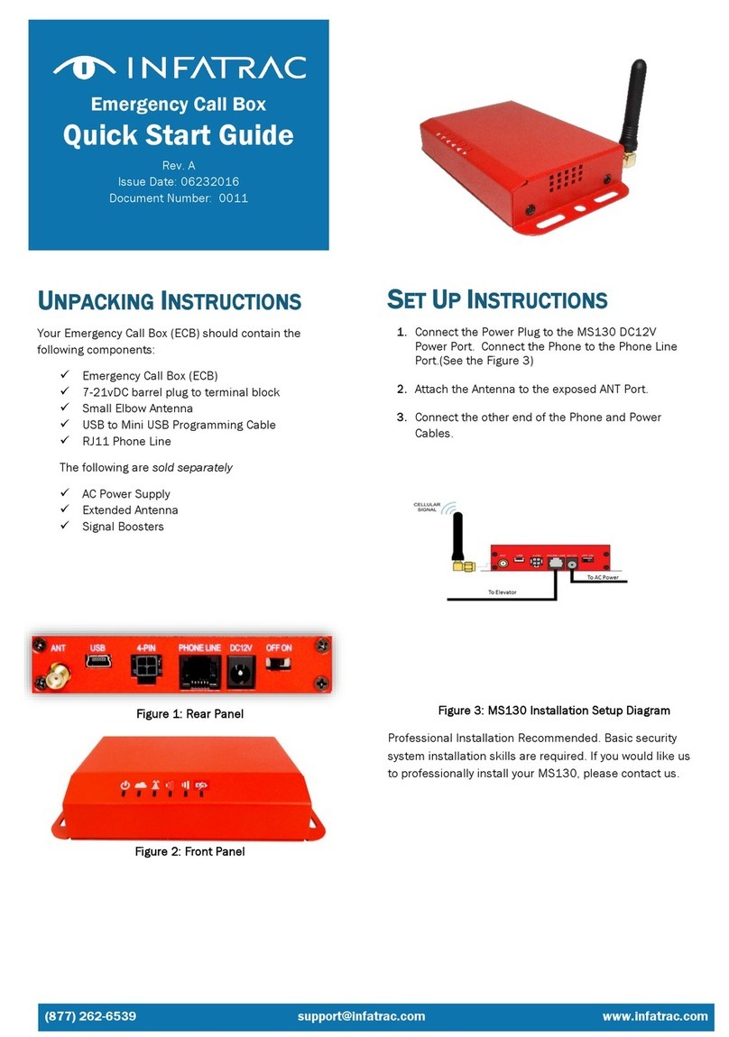 Infatrac Emergency Call Box quick start guide
