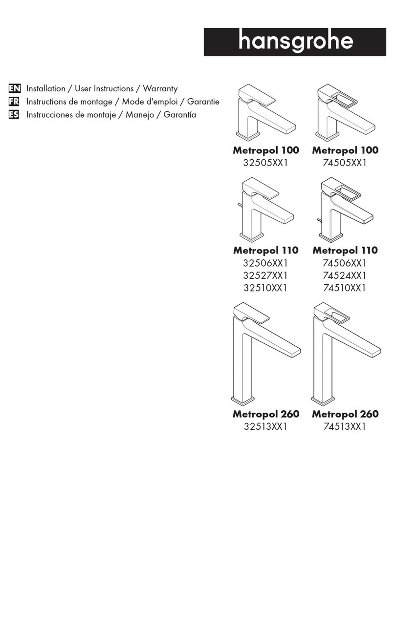 Hans Grohe Metropol 100 32505 1 Series Instruction Manual