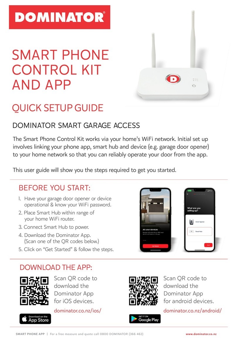 Dominator Smart Phone Control Kit Quick setup guide Dominator Smart Phone Control Kit Quick setup guide