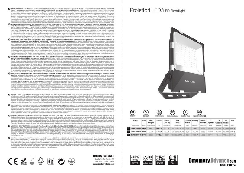 Century Dmemory Advance Slim Assembly instructions