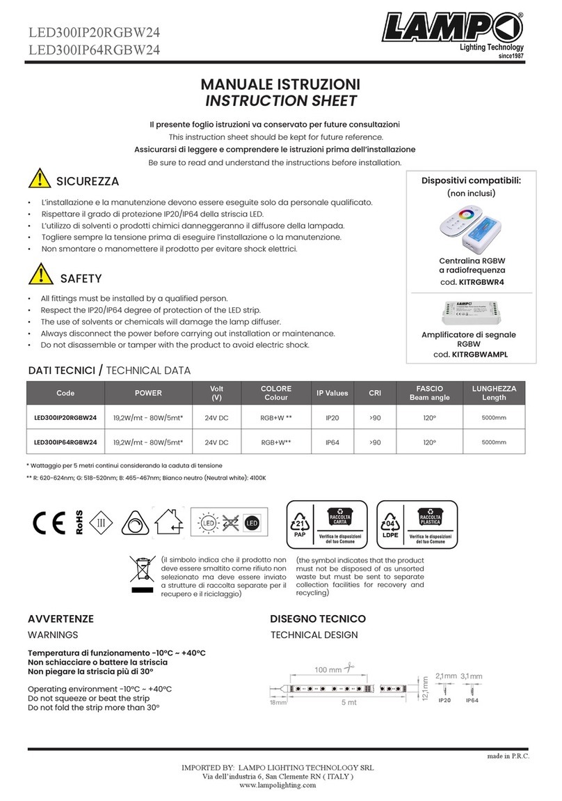 Lampo LED300IP20RGBW24 User manual