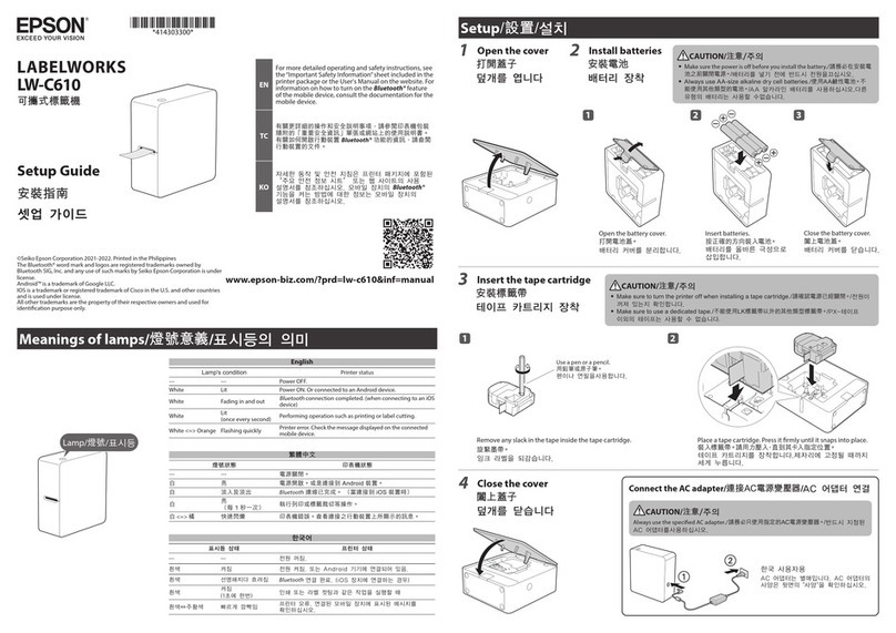 Epson LW-C610 Setup guide