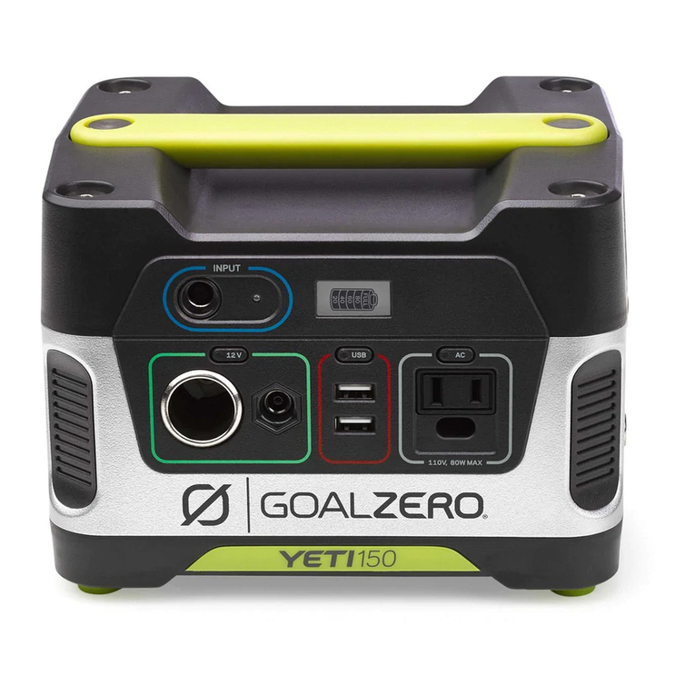 GOAL ZERO Yeti 150 User manual