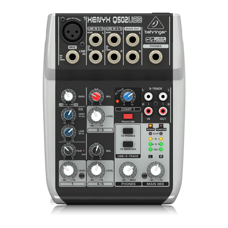 Behringer XENYX Q1202USB user manual