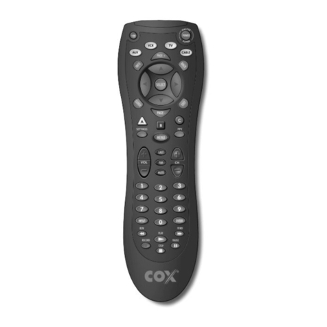 COX Cox Universal Remote Control User manual