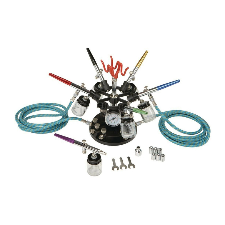 Central Pneumatic Professional 6-color Airbrush kit With... user manual