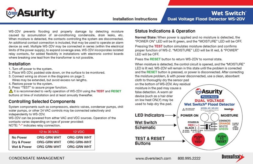 ASURITY Wet Switch WS-2DV installation instructions