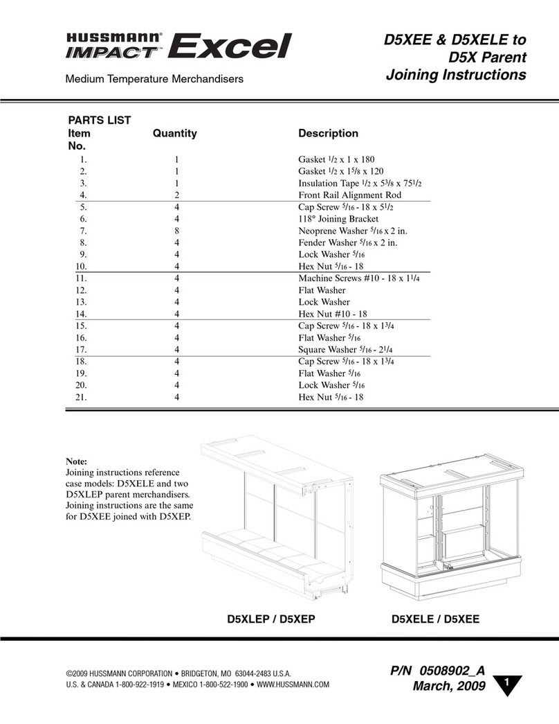 Hussmann D5XEE User manual