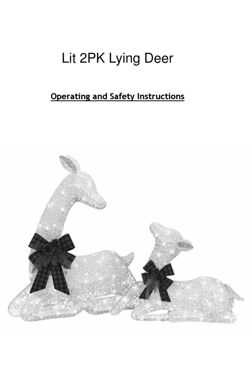 Winter Wonder Lane Lit 2PK Lying Deer Operating and safety instructions