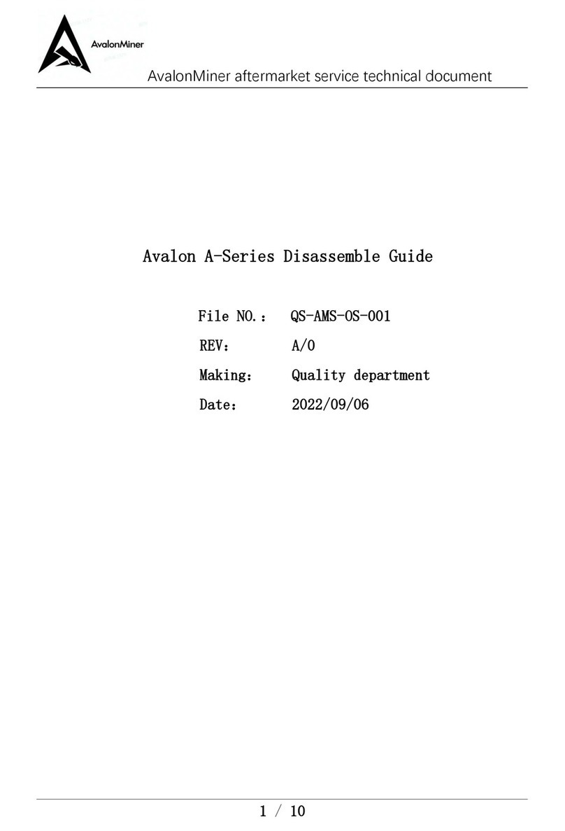 AvalonMiner A Series Disassemble guide