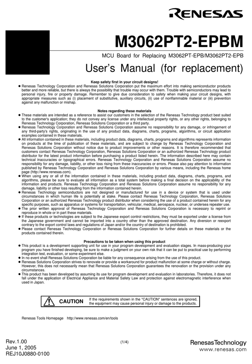 Renesas M3062PT-EPB User manual