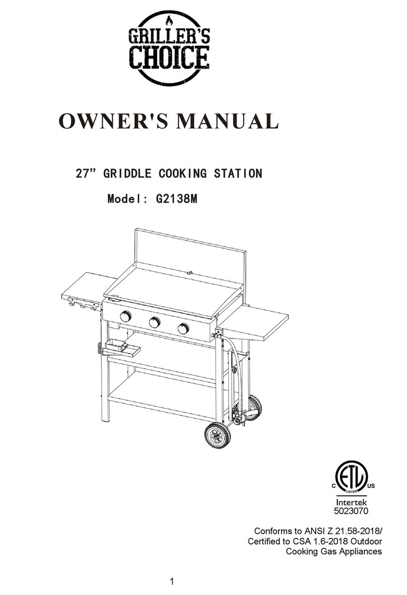 GRILLER'S CHOICE G2138M owner's manual