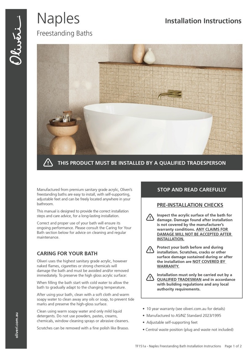 Oliveri Naples installation instructions