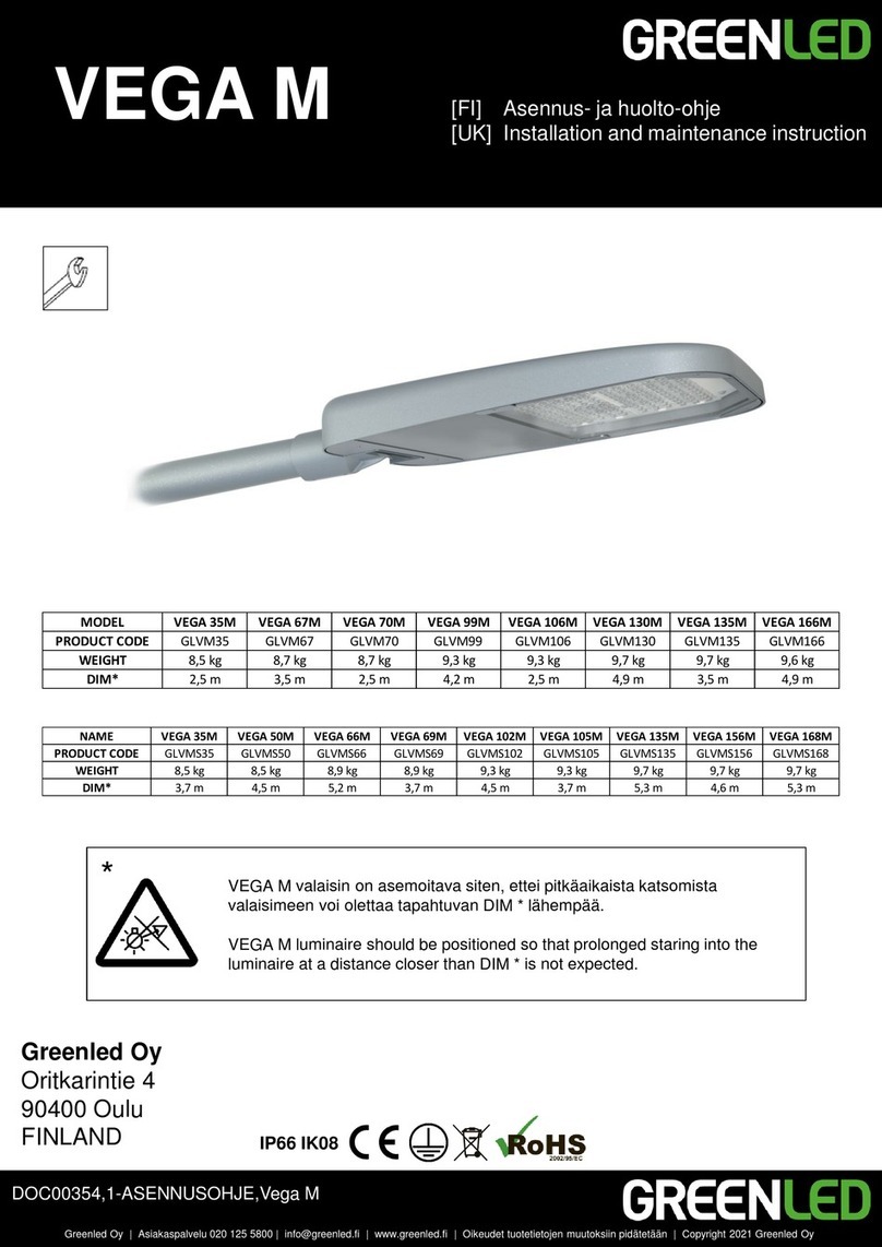 GREENLED VEGA M Series Technical specifications
