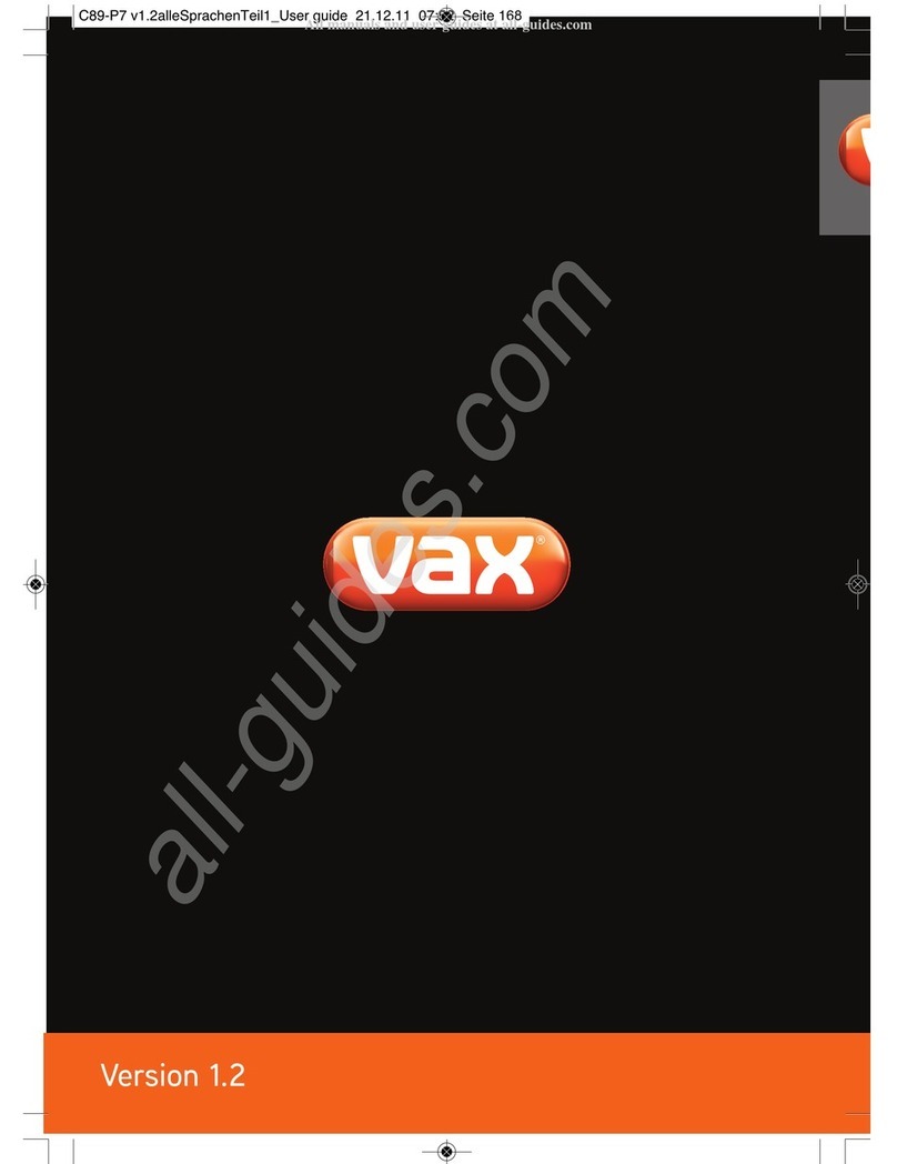 Vax power7 User manual Vax power7 User manual