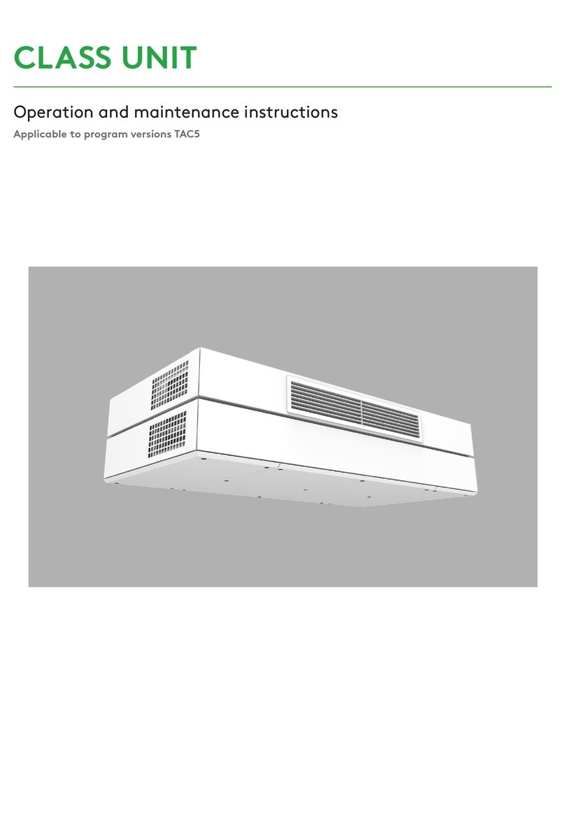 Swegon CLASS UNIT 1000 Installation instructions