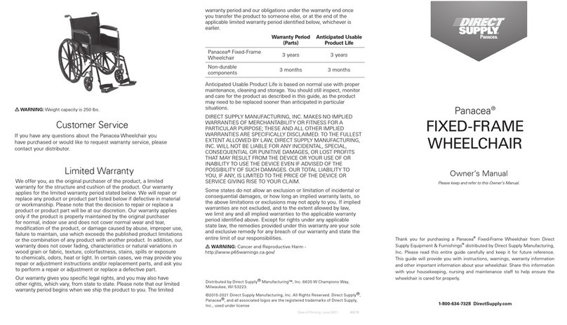 Direct Supply Panacea owner's manual