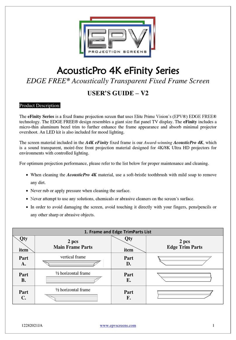 EPV EDGE FREE AcousticPro 4K eFinity Series User manual EPV EDGE FREE AcousticPro 4K eFinity Series User manual