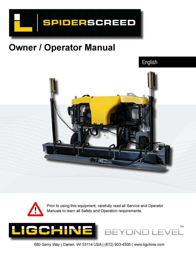 Ligchine SPIDERSCREED Owner's/operator's manual