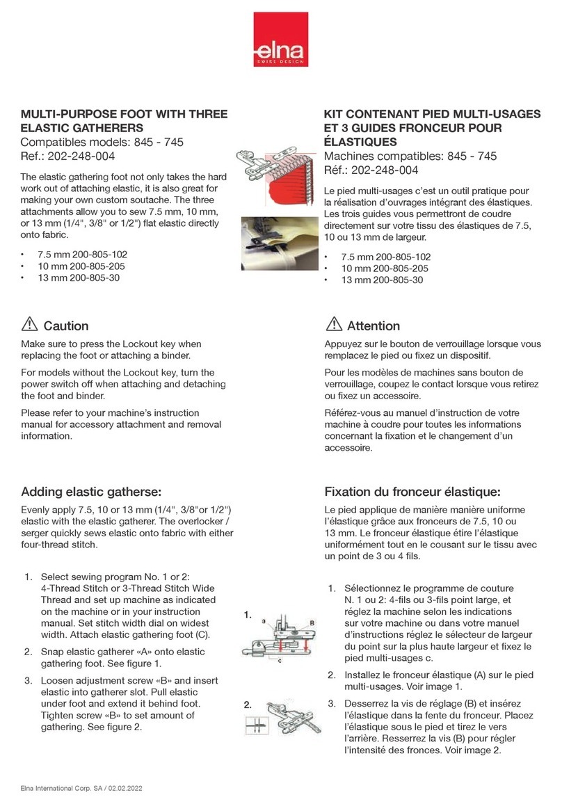 ELNA 202-248-004 quick start guide