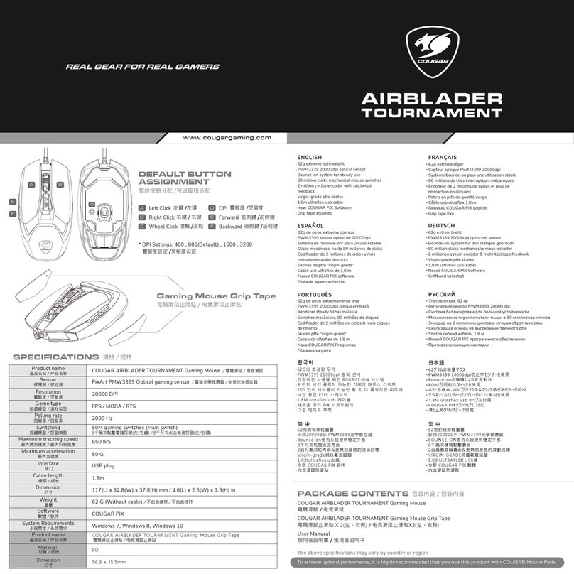 COUGAR AirBlader Tournament user manual