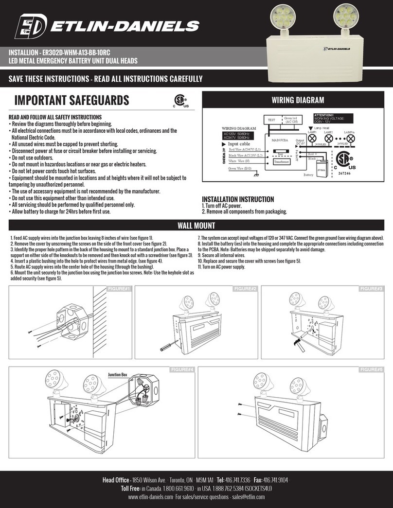Etlin-Daniels ER302D-WHM-A13-BB-10RC instructions