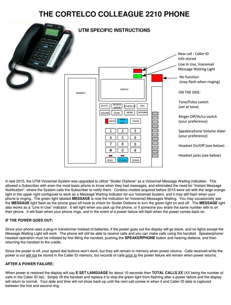 Cortelco Colleague 2210 User manual