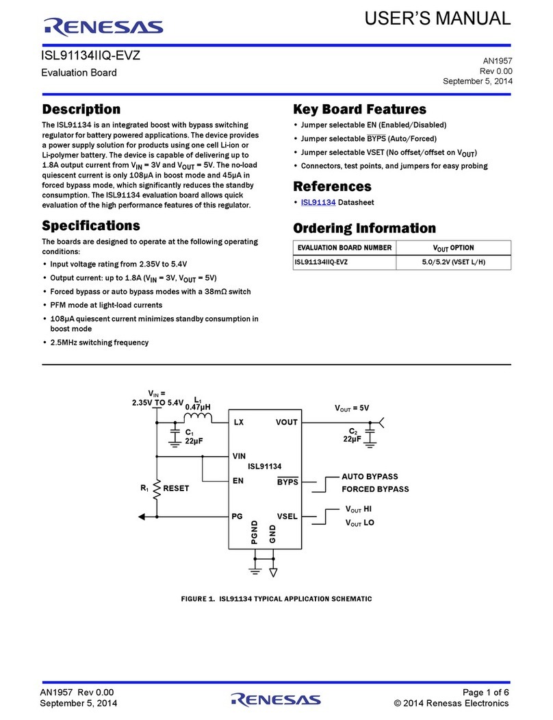 Renesas ISL91134IIQ-EVZ user manual