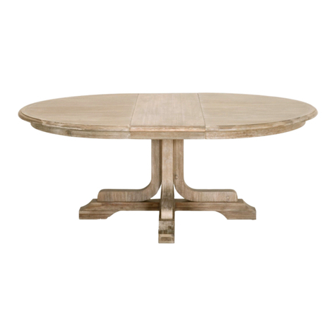 Essentials For Living Torrey 60 Round EXT Dining Table Assembly instructions