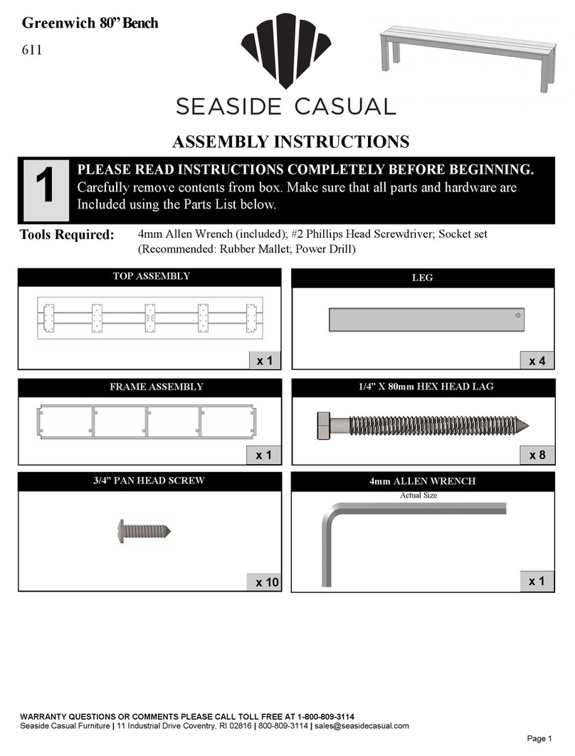 Seaside Casual Greenwich 611 User manual