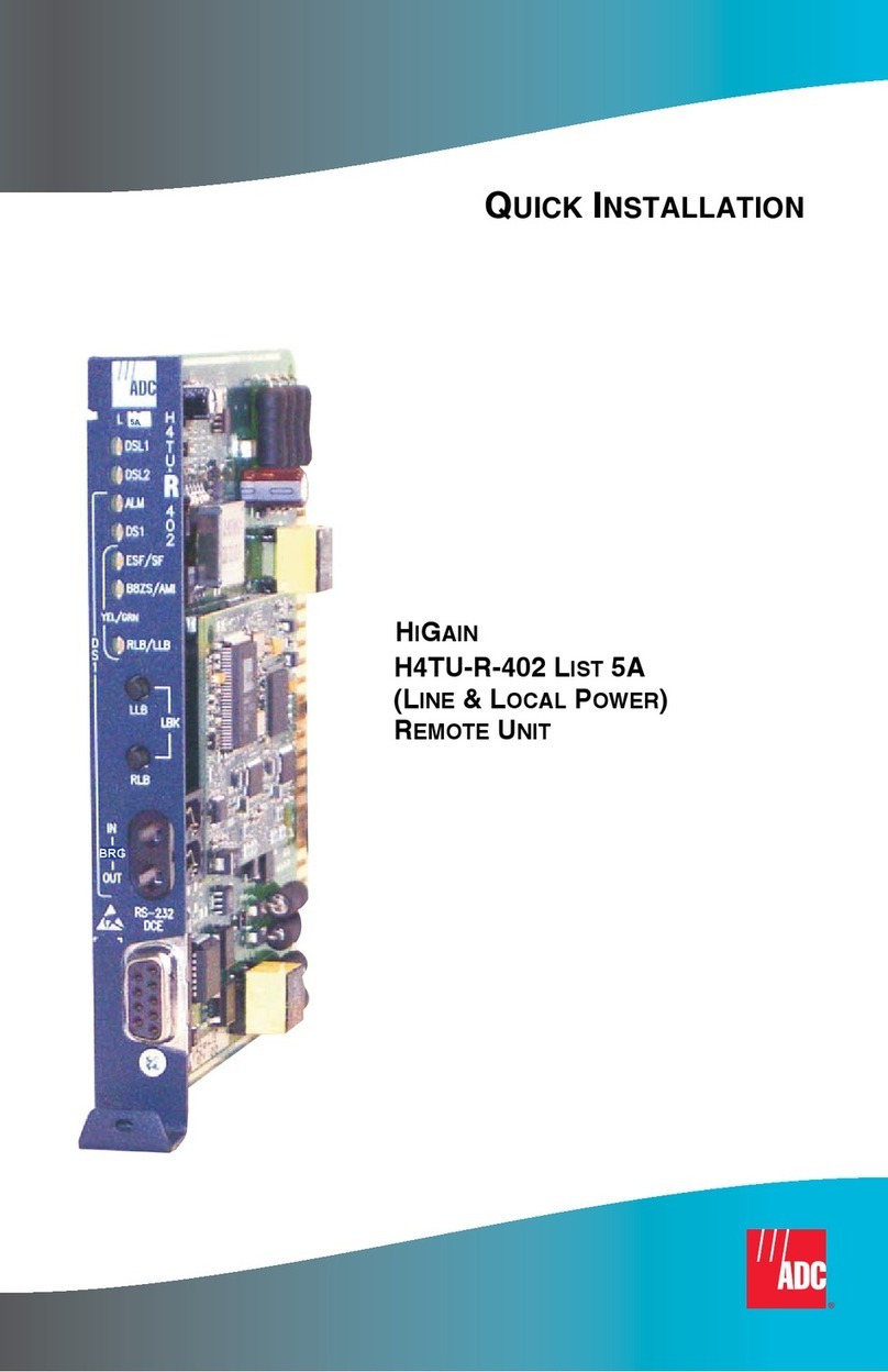 ADC HiGain H4TU-R-402 List 5A Quick installation