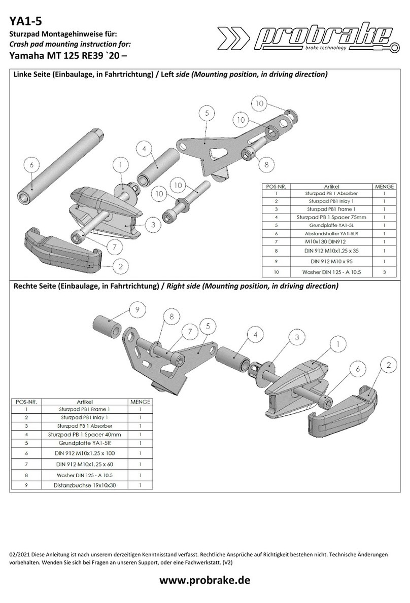probrake YA1-5 Mounting instruction