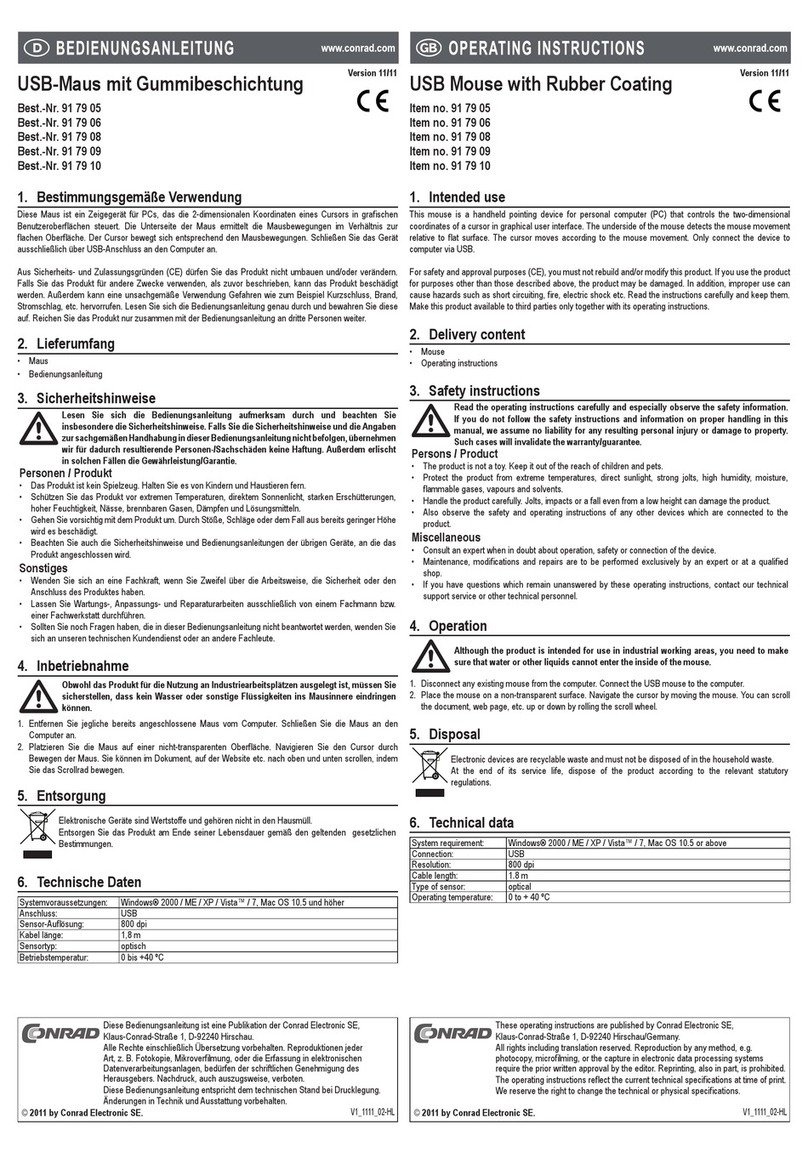 Conrad 91 79 05 operating instructions
